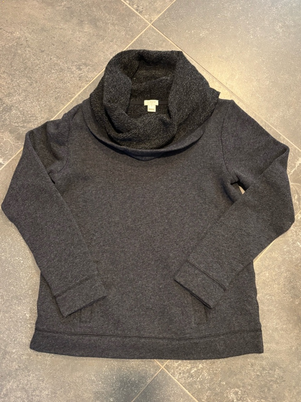 J. Crew Charcoal Funnel Neck Turtleneck Sweater